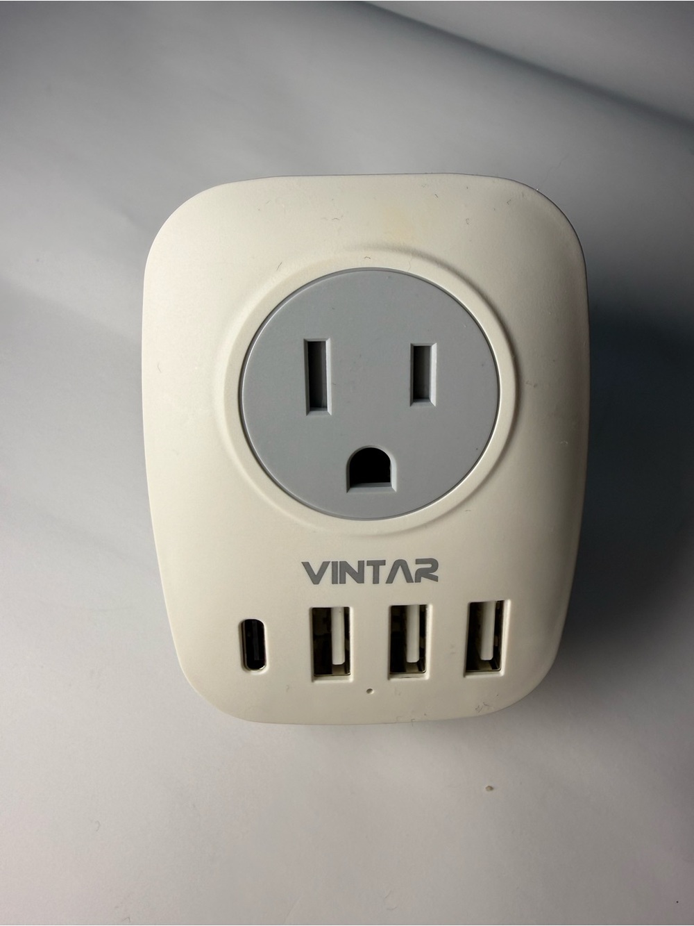 VINTAR EU to US Plug Adapter Travel Converter w/ USB & USB-C Power Outlet